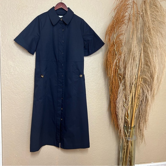 Tuckernuck Jacqueline blue Aline maxi dress size large with pockets - Picture 4 of 8